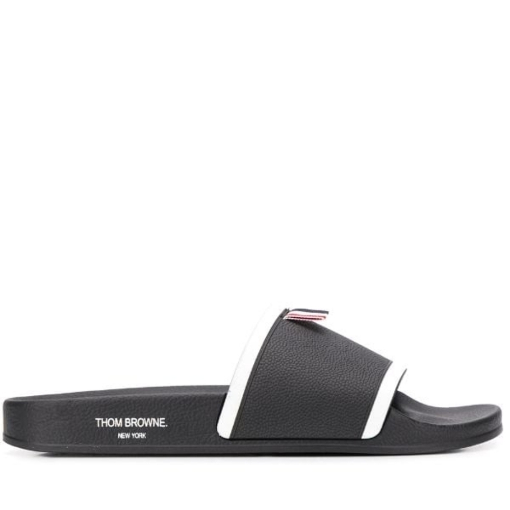 Thom Browne grosgrain loop tab pool slides size 41 BNWB
